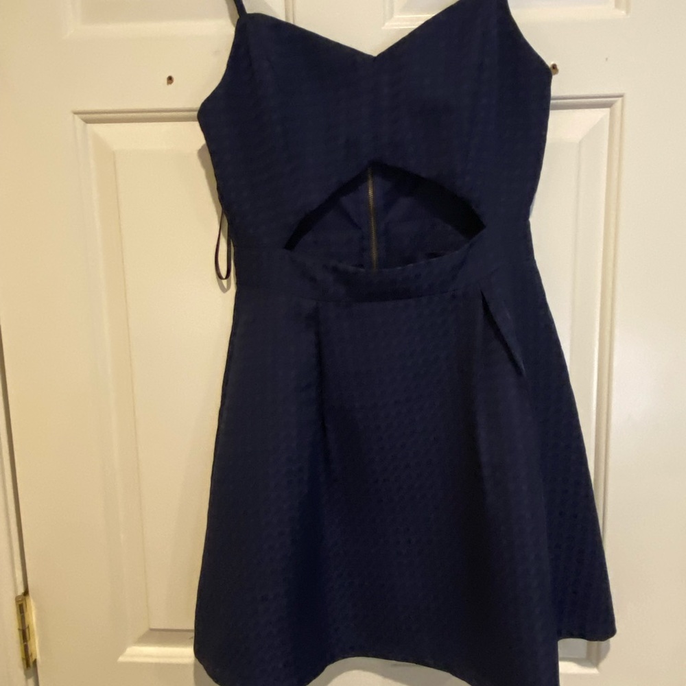 Symphony Cut-Out Navy Dress